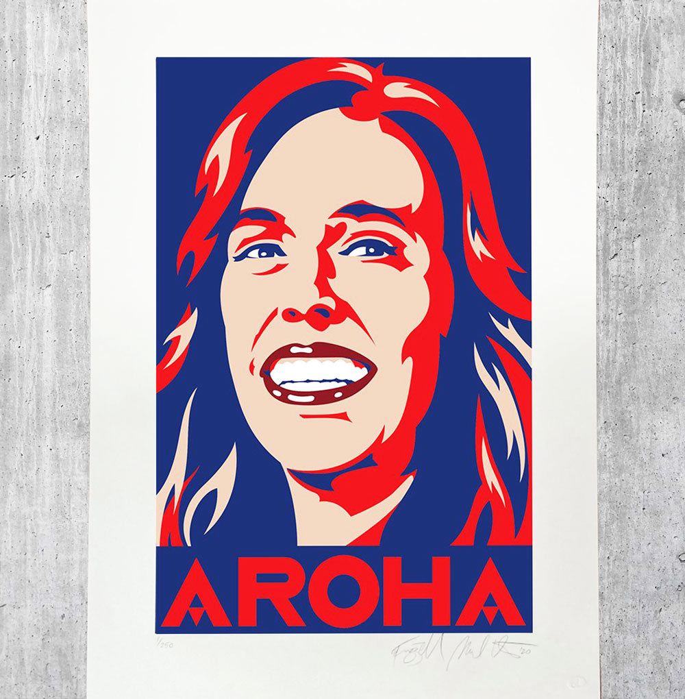 AROHA Ltd ed.  5 colour screenprint, signed and numbered.